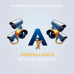 An advertising card design for a surveillance systems installation workshop