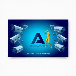 An advertising card design for a surveillance systems installation workshop