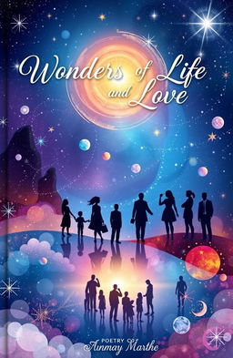A beautifully illustrated cover for a poetry book titled 'Wonders of Life and Love'
