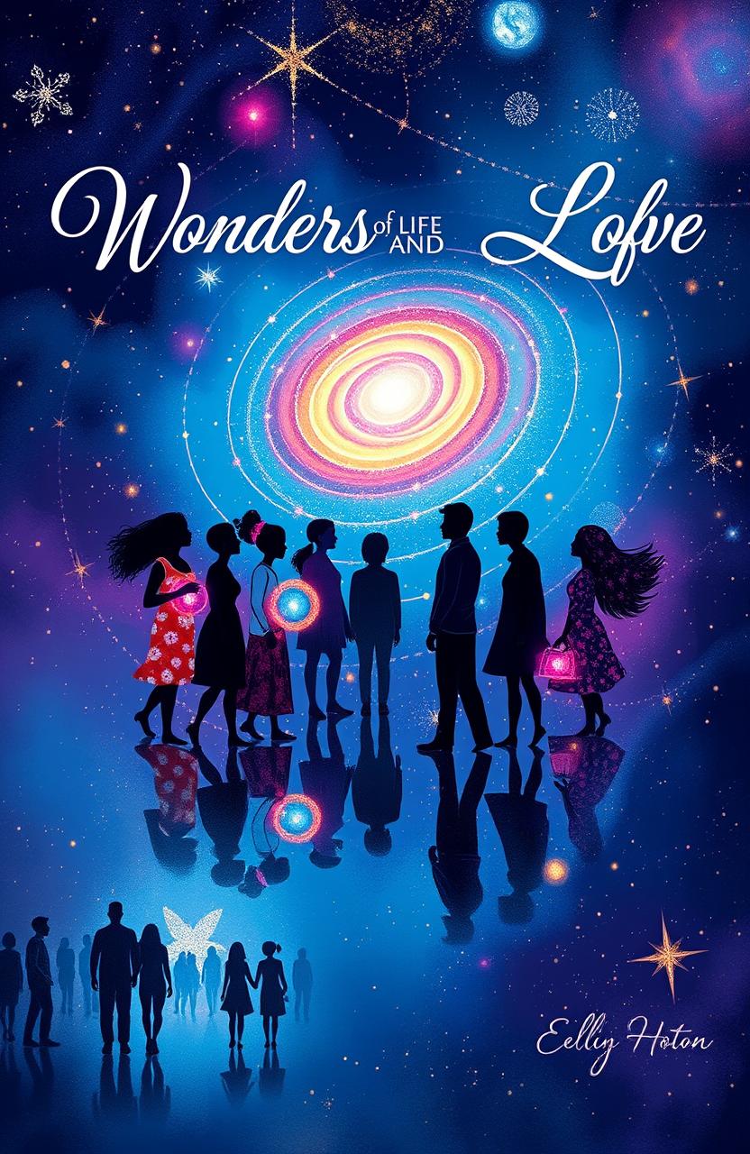 A beautifully illustrated cover for a poetry book titled 'Wonders of Life and Love'