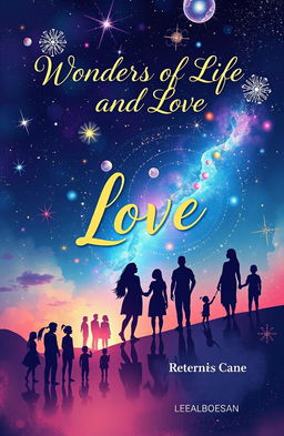 A beautifully illustrated cover for a poetry book titled 'Wonders of Life and Love'