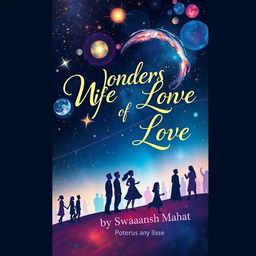 A beautifully illustrated cover for a poetry book titled 'Wonders of Life and Love' by Swaansh Mahat
