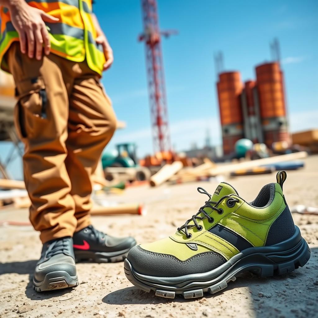 Strength on Site: Confident Construction Worker