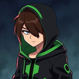 Nega Ben from the Ben 10 universe, designed in the style of Jujutsu Kaisen