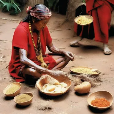 In some indigenous ceremonies, achira roots are offered as a sacred food to deities.