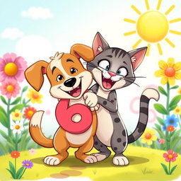 A creatively depicted, humorous interpretation of the classic 'position 69' in a lighthearted, playful manner