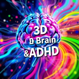 A vibrant and colorful ebook cover design featuring a 3D brain