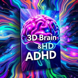 A vibrant and colorful ebook cover design featuring a 3D brain