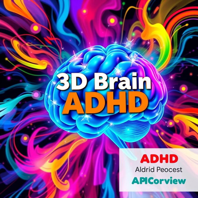 A vibrant and colorful ebook cover design featuring a 3D brain