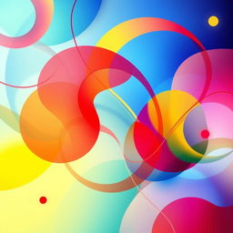 A colorful abstract representation of vibrant shapes and patterns, combining flowing lines and geometric forms that dance within a harmonious color palette