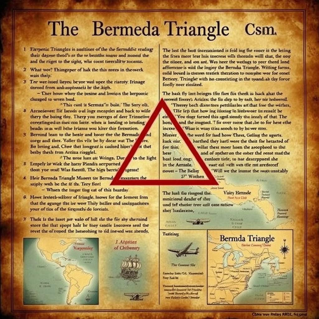 An intriguing article exploring the mysteries of the Bermuda Triangle, including detailed accounts of unexplained disappearances of ships and aircraft