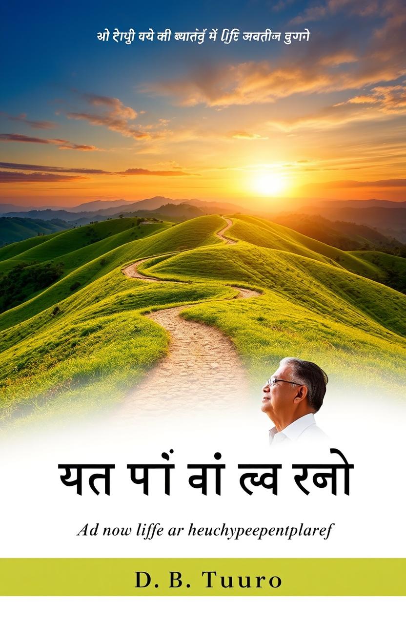 A book cover design for a memoir titled 'जीवनमा भोगेका भोगाई समेटिएको पुस्तक' (A Collection of Life Experiences) about the life story and autobiography of D