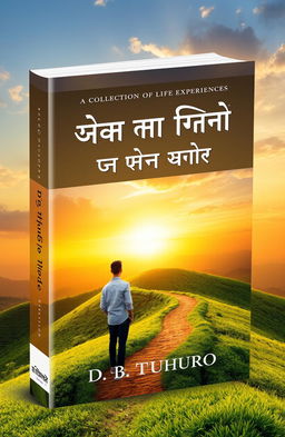 A book cover design for a memoir titled 'जीवनमा भोगेका भोगाई समेटिएको पुस्तक' (A Collection of Life Experiences) about the life story and autobiography of D