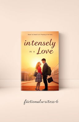A romantic book cover design for the title 'INTENSELY IN LOVE WITH YOU'
