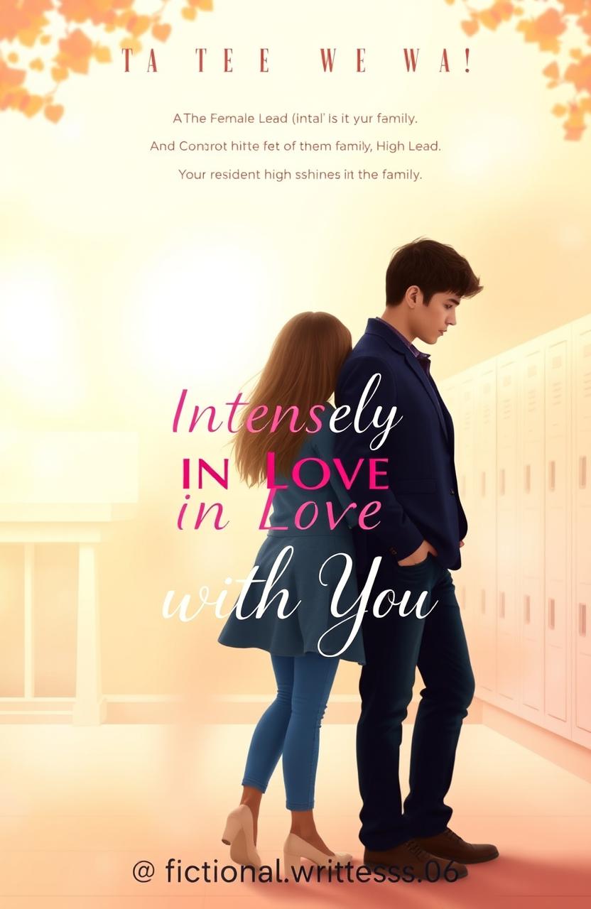 A romantic book cover design for the title 'INTENSELY IN LOVE WITH YOU'