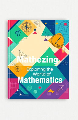 A beautifully designed mathematics textbook cover featuring intricate geometric patterns, vibrant colors and modern typography