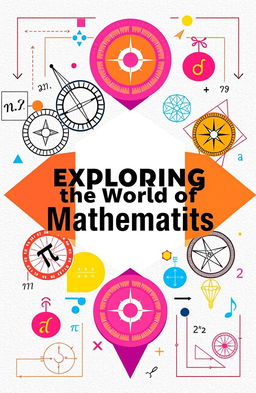 A beautifully designed mathematics textbook cover featuring intricate geometric patterns, vibrant colors and modern typography