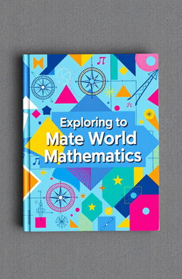 A beautifully designed mathematics textbook cover featuring intricate geometric patterns, vibrant colors and modern typography