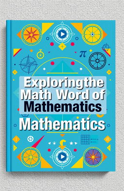 A beautifully designed mathematics textbook cover featuring intricate geometric patterns, vibrant colors and modern typography