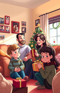 A visually engaging and thought-provoking illustration depicting the theme of family favoritism