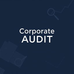 A sleek and professional design with the phrase 'Corporate Audit' prominently displayed