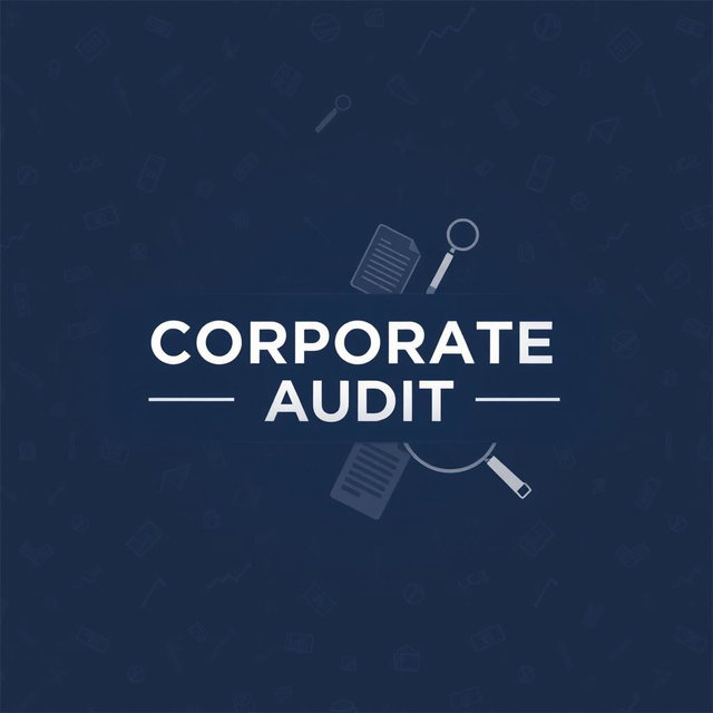 A sleek and professional design with the phrase 'Corporate Audit' prominently displayed