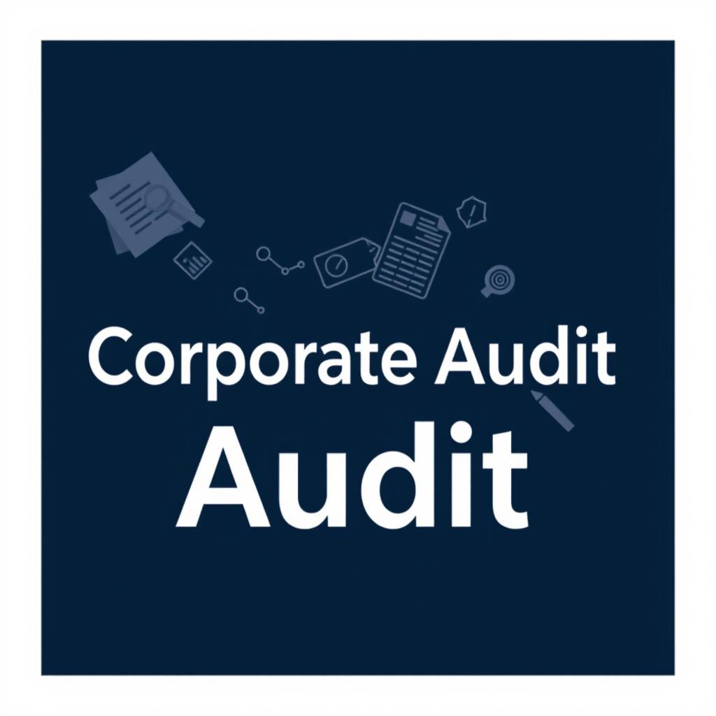A sleek and professional design with the phrase 'Corporate Audit' prominently displayed