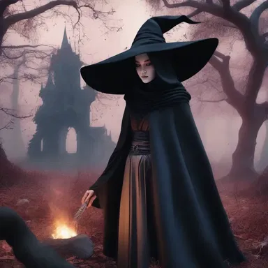In the magical kingdom, the evil witch cast spells that turned everything into achromatic colors, draining the beauty from the land.