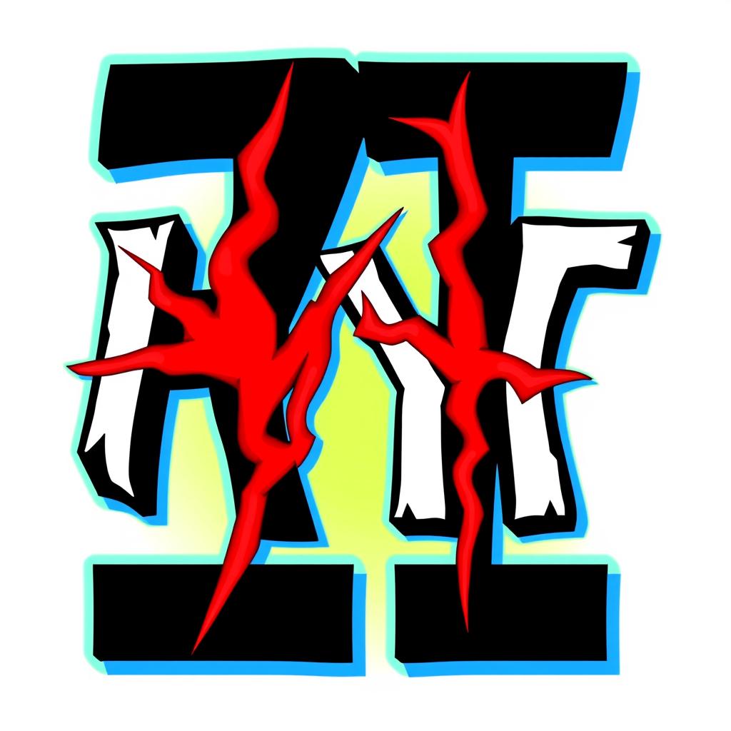 A visually striking logo design featuring the letters 'R Y T' in bold black and white colors