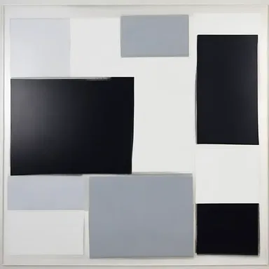The artist skillfully used achromatic color to evoke a sense of minimalism and simplicity in their abstract painting.