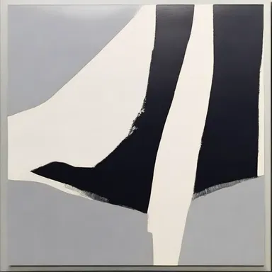 The artist skillfully used achromatic color to evoke a sense of minimalism and simplicity in their abstract painting.