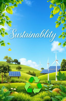A beautiful and engaging research cover design focused on the theme of sustainability