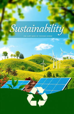 A beautiful and engaging research cover design focused on the theme of sustainability