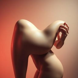 A tasteful artistic representation focusing on the beauty of the human form