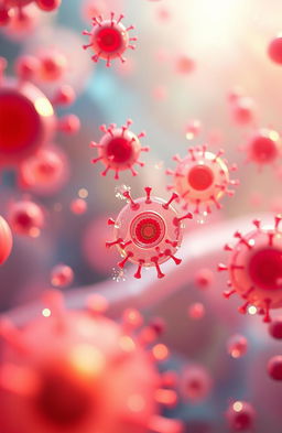 An artistically rendered visualization of immunology concepts using the theme of a soft whisper