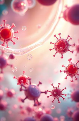 An artistically rendered visualization of immunology concepts using the theme of a soft whisper
