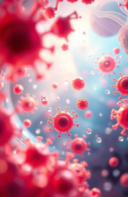 An artistically rendered visualization of immunology concepts using the theme of a soft whisper