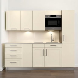 A kitchen cabinet, 2 meters long and 3 meters high, designed with 4 floors