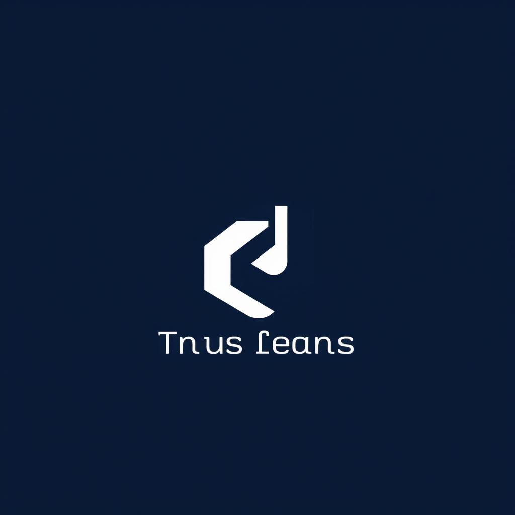 A sleek and modern logo design for a professional brand, featuring a minimalist style with a strong geometric shape