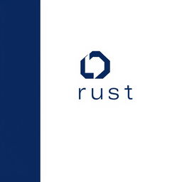 A sleek and modern logo design for a professional brand, featuring a minimalist style with a strong geometric shape