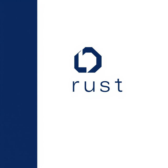 A sleek and modern logo design for a professional brand, featuring a minimalist style with a strong geometric shape