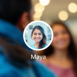 A digital image depicting a social media messaging scene