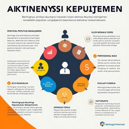 Poster edukasi tentang akuntansi manajemen dengan informasi yang menjelaskan pentingnya akuntansi manajemen dalam pengambilan keputusan bisnis