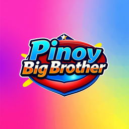 A vibrant and colorful logo design for a reality TV show inspired by the popular concept of a big brother house competition
