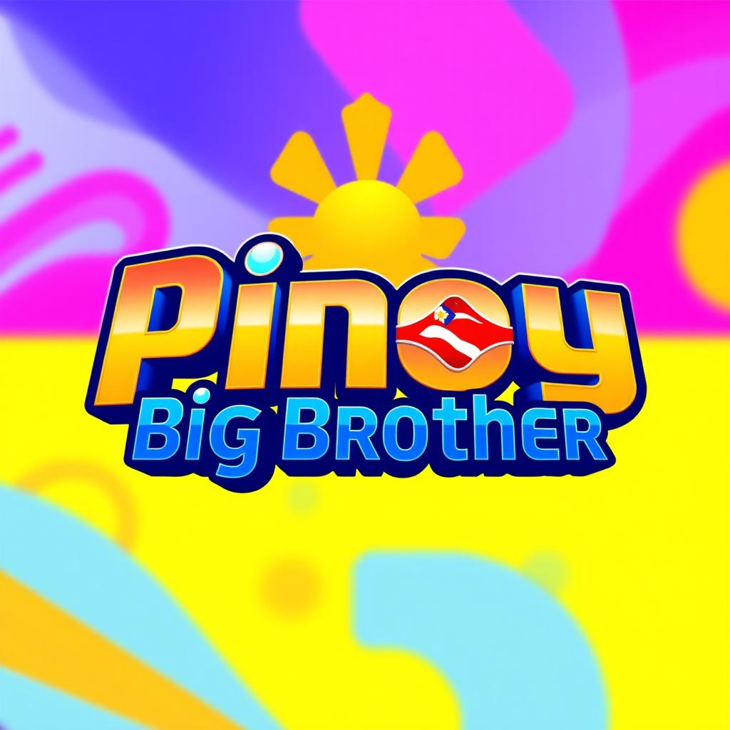 A vibrant and colorful logo design for a reality TV show inspired by the popular concept of a big brother house competition