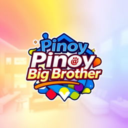 A vibrant and colorful logo design for a reality TV show inspired by the popular concept of a big brother house competition