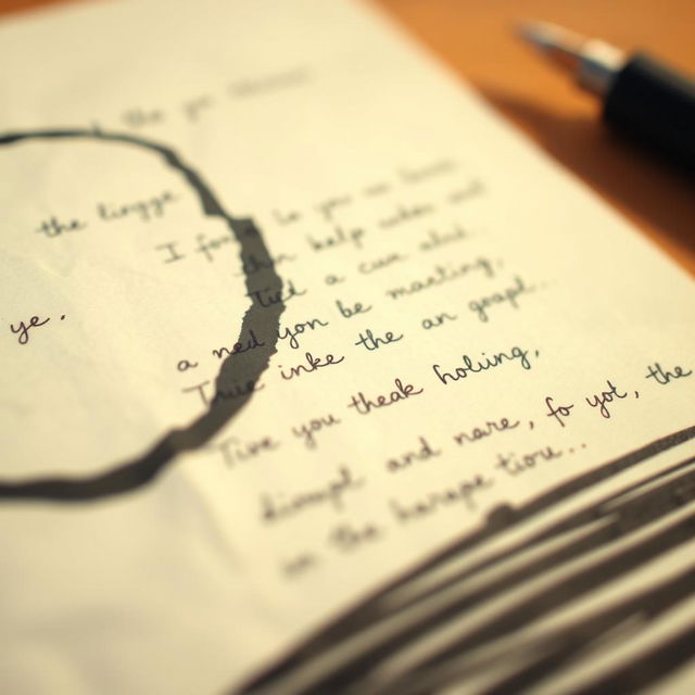 A close-up of a photo featuring a piece of paper with visible text