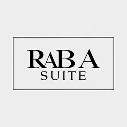 An elegant digital representation of the text 'RBA Suite' in a modern, stylish font, centered within a sleek rectangular space