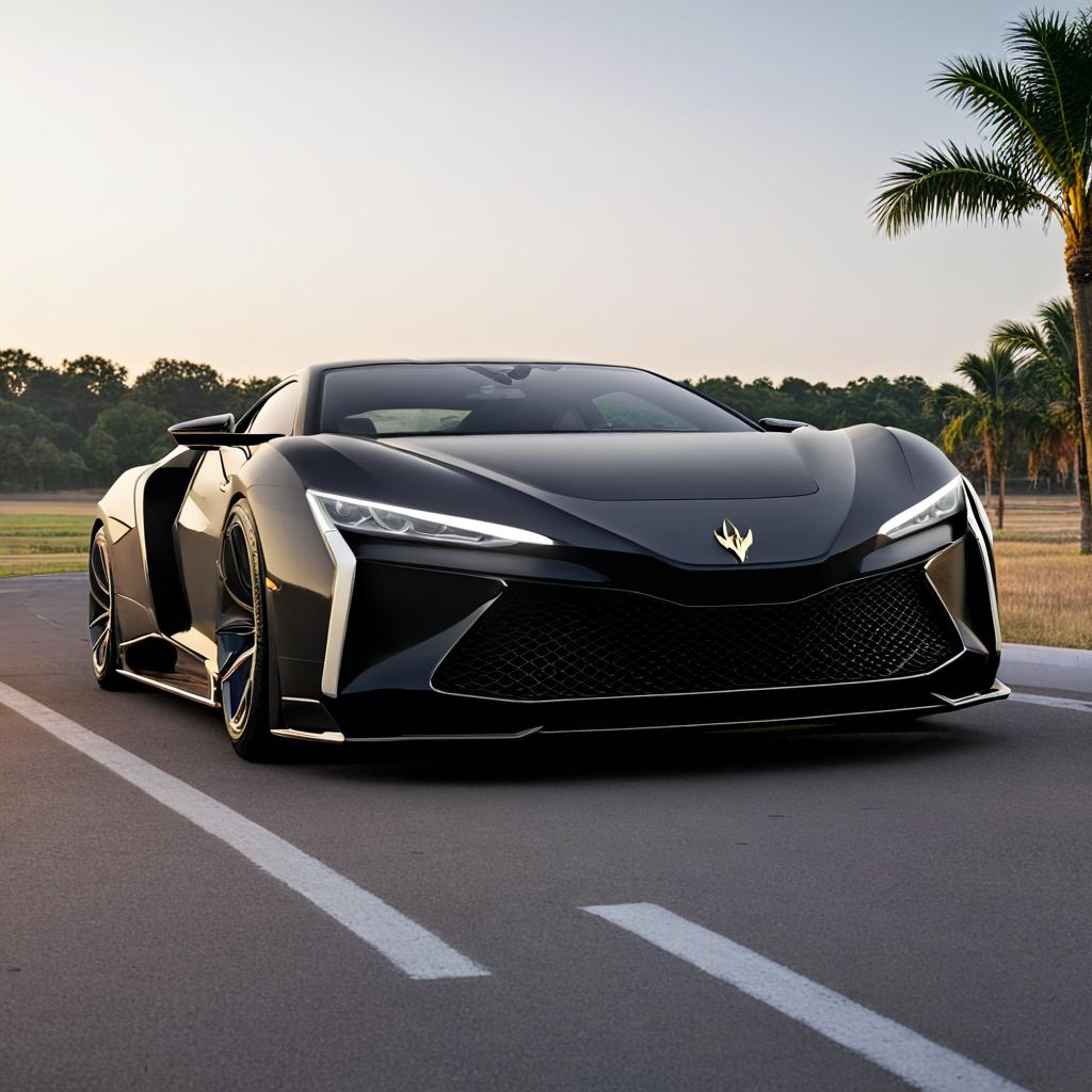 Futuristic Matte Black Car Design | Sleek & Aerodynamic