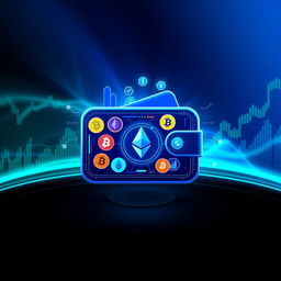 A vibrant and modern profile photo reflecting the themes of cryptocurrency and trading